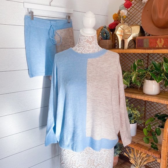 NWT Saturday/Sunday Lea Colorblocked Knit Lounge Set Anthropologie - Picture 14 of 15